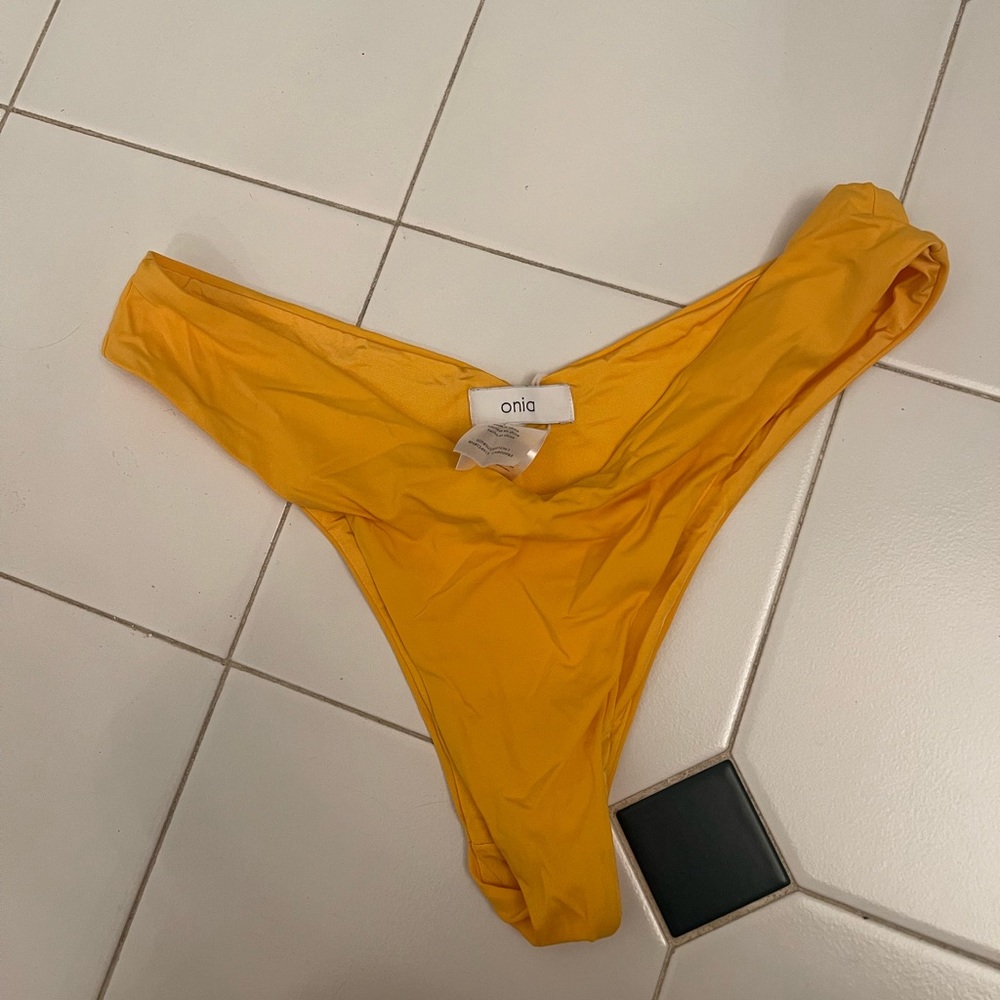 Onia Yellow Orange Cheeky Bikini Bottoms